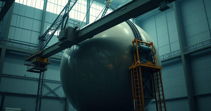 Como realizar uma eficiente inspeção interna de esfera com grua Como realizar uma eficiente inspeção interna de esfera com grua