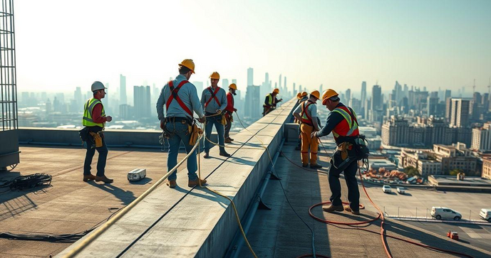 Instalação de linha de vida é essencial para segurança em trabalhos em altura Instalação de linha de vida é essencial para segurança em trabalhos em altura