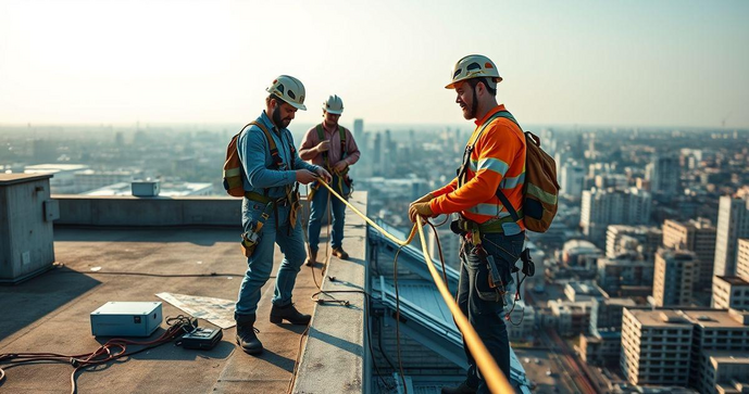 Instalação de linha de vida em telhados: proteção para manutenção segura Instalação de linha de vida em telhados: proteção para manutenção segura
